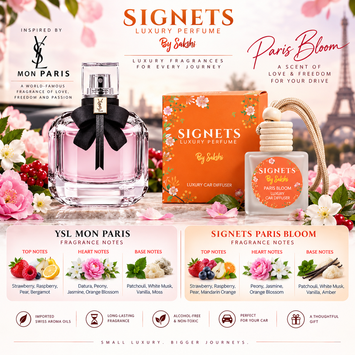 Signets Paris Bloom – Inspired by YSL Mon Paris for Car
